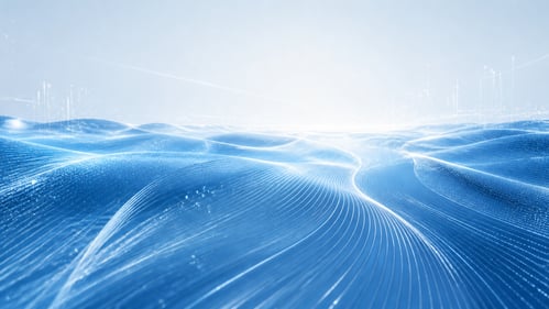 Blue Hued Abstract Scene