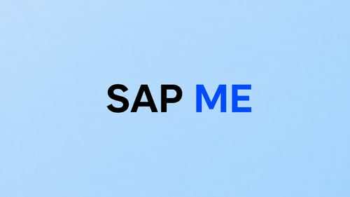 SAP ME Text on White Background