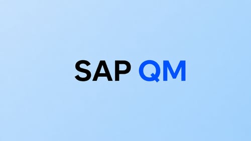 SAP QM Text on White Background