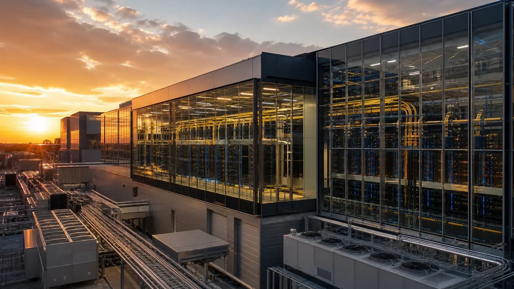 Monumental Telecom Facility At Sunset