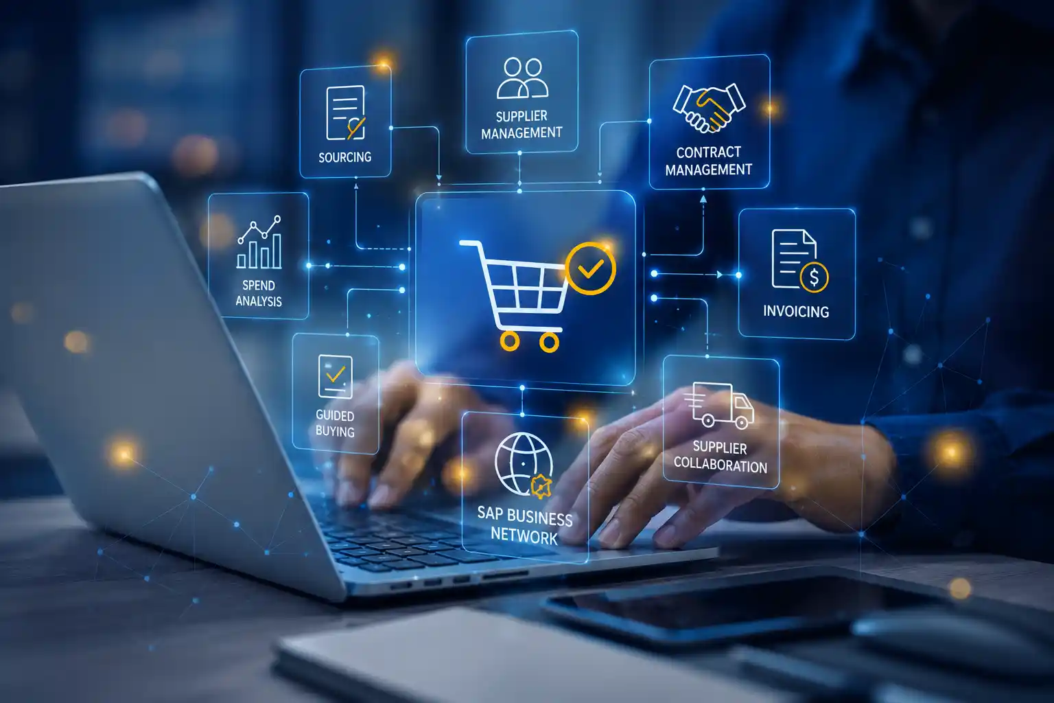 Wdrożenie SAP Ariba wspierające cyfryzację procesów zakupowych B2B i integrację z systemem ERP.