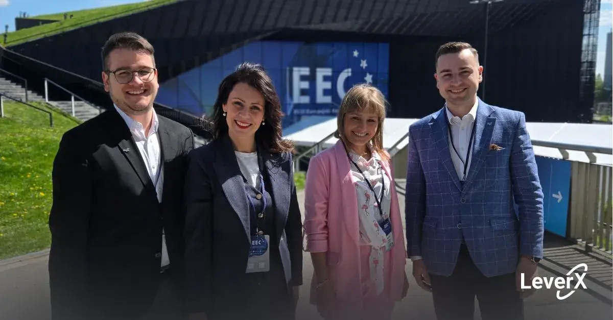 Zespół LeverX podczas Europejskiego Kongresu Gospodarczego (EEC), jednego z najważniejszych wydarzeń biznesowych i gospodarczych w Europie.